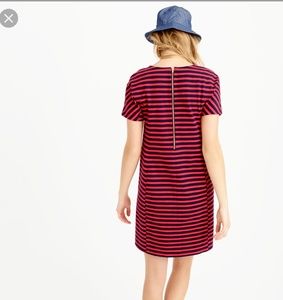 JCrew T-shirt Shift Dress Navy & Red